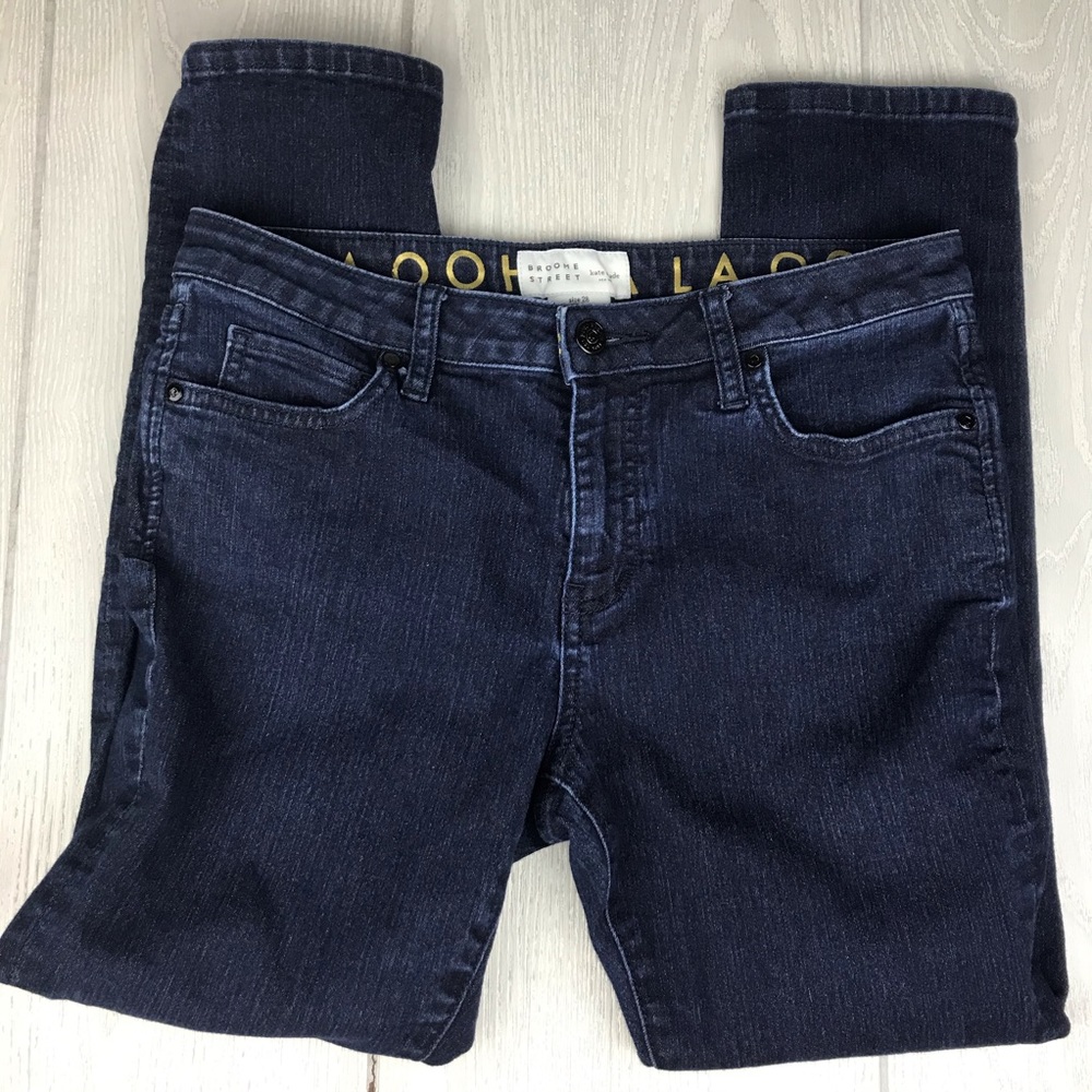 Kate Spade Broome Street Denim Jeans Skinny Crop Dark Wash